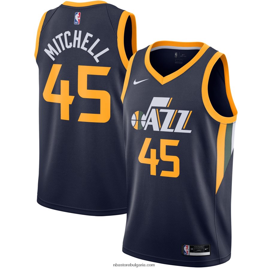 NBA JZ8F023141 юта джаз донован мичъл nike navy swingman трико