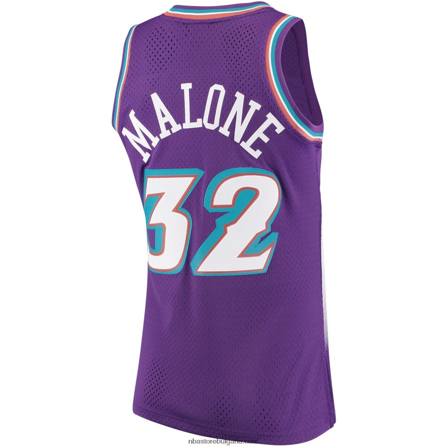 NBA JZ8F02386 utah jazz karl malone mitchell & ness purple hardwood classics swingman трико