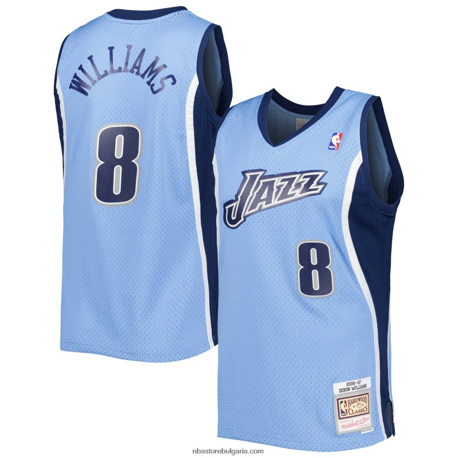 NBA JZ8F024665 utah jazz deron williams mitchell & ness blue hardwood classics swingman фланелка