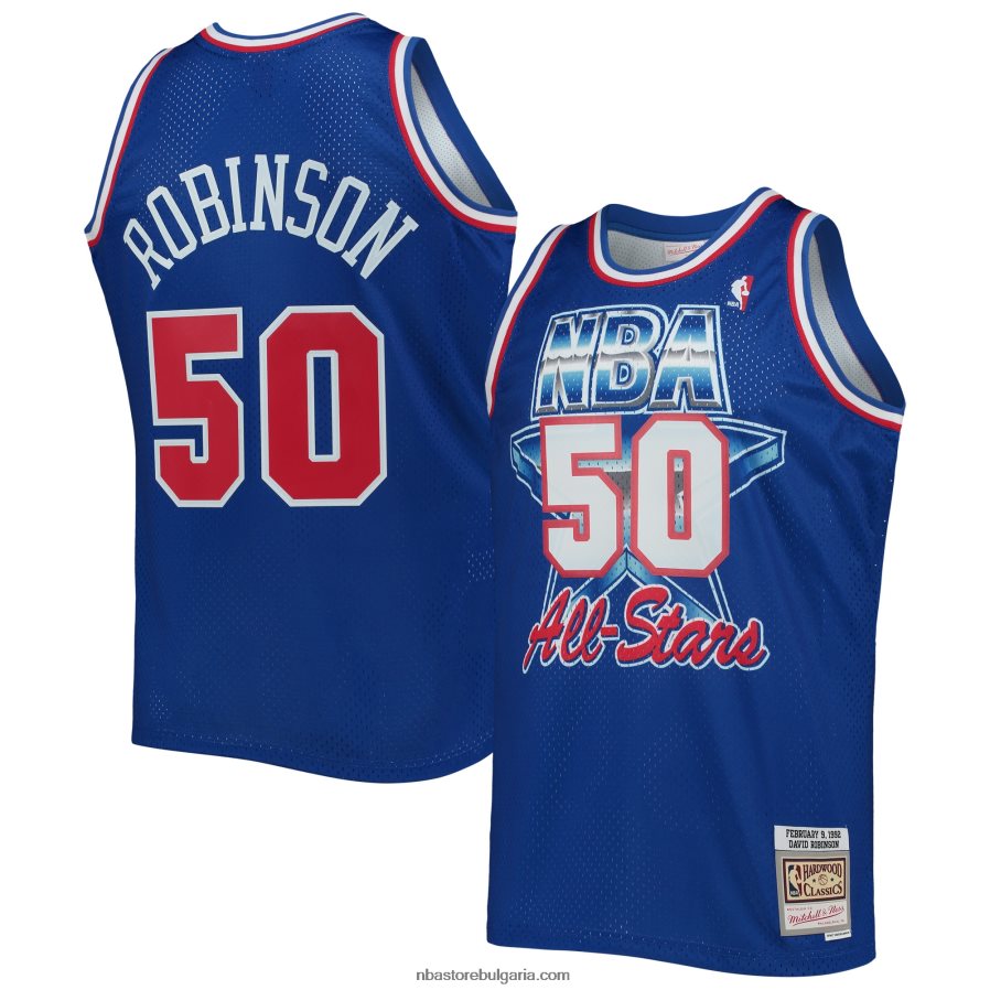 NBA JZ8F021975 западна конференция David Robinson Royal Hardwood Classics 199game фланелка swingman