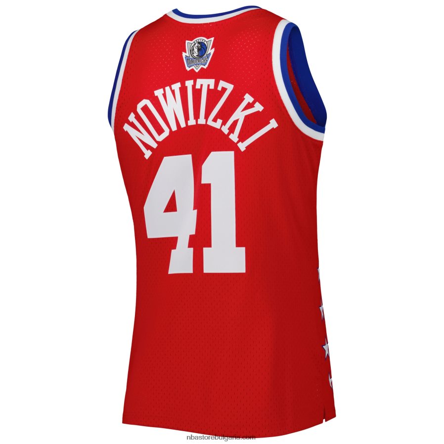 NBA JZ8F02458 западна конференция Dirk Nowitzki mitchell & ness red 2003 all star game swingman фланелка