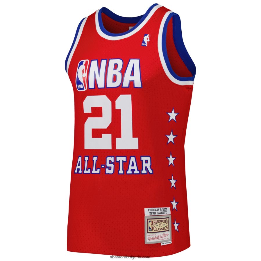 NBA JZ8F02624 западна конференция kevin garnett mitchell & ness червено 2003 all star game swingman фланелка