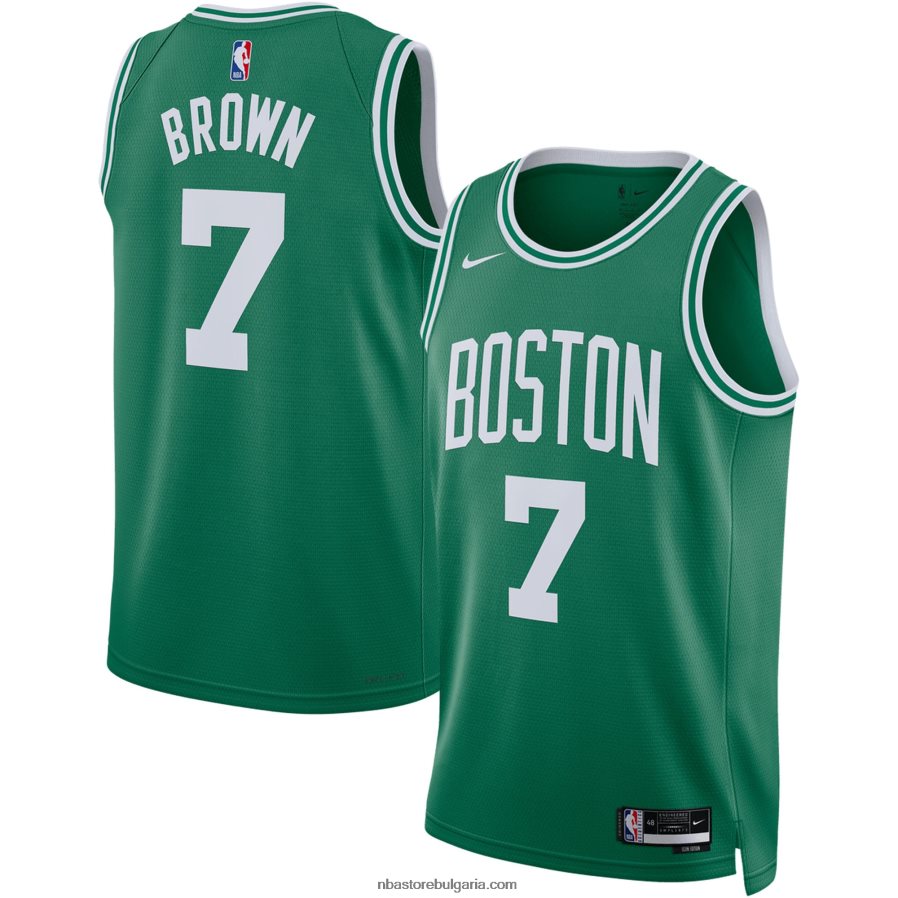 NBA JZ8F0254 boston celtics jaylen brown nike kelly green swingman фланелка