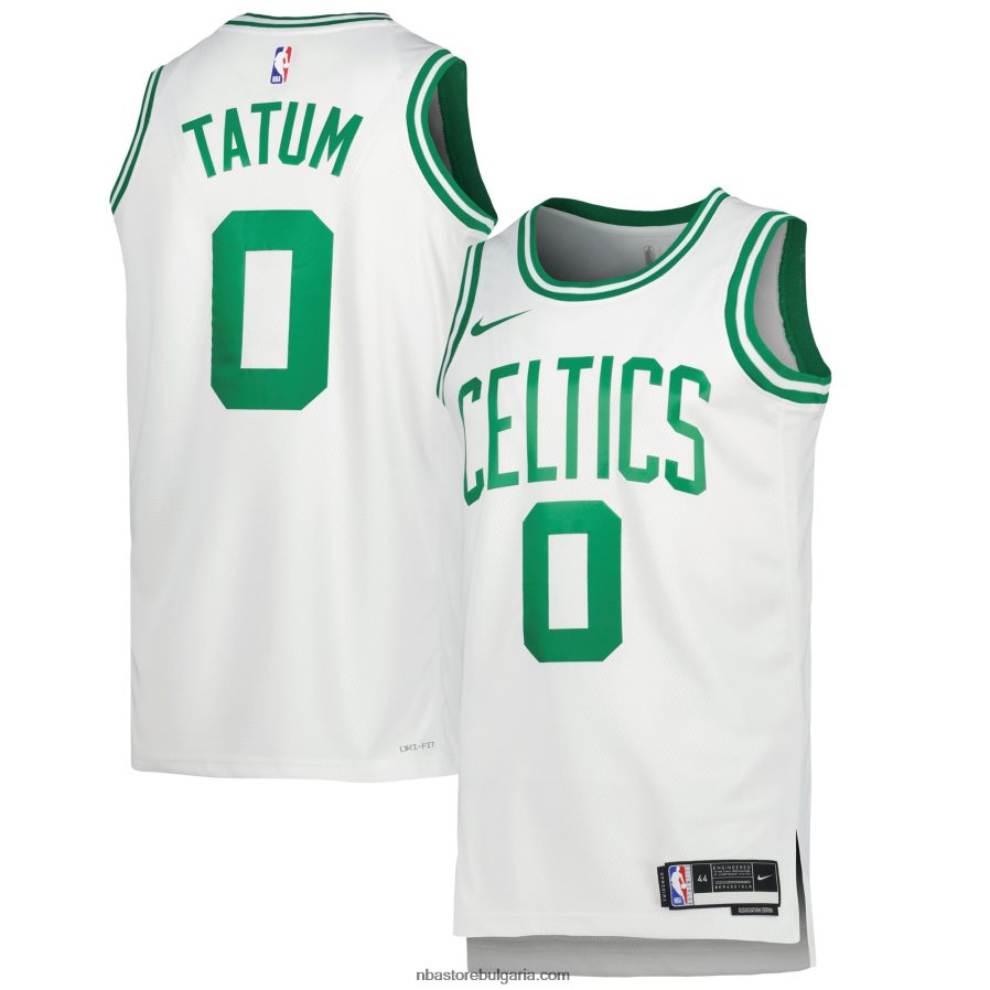 NBA JZ8F028 Бостън Селтикс Джейсън Тейтъм nike бяла фланелка swingman
