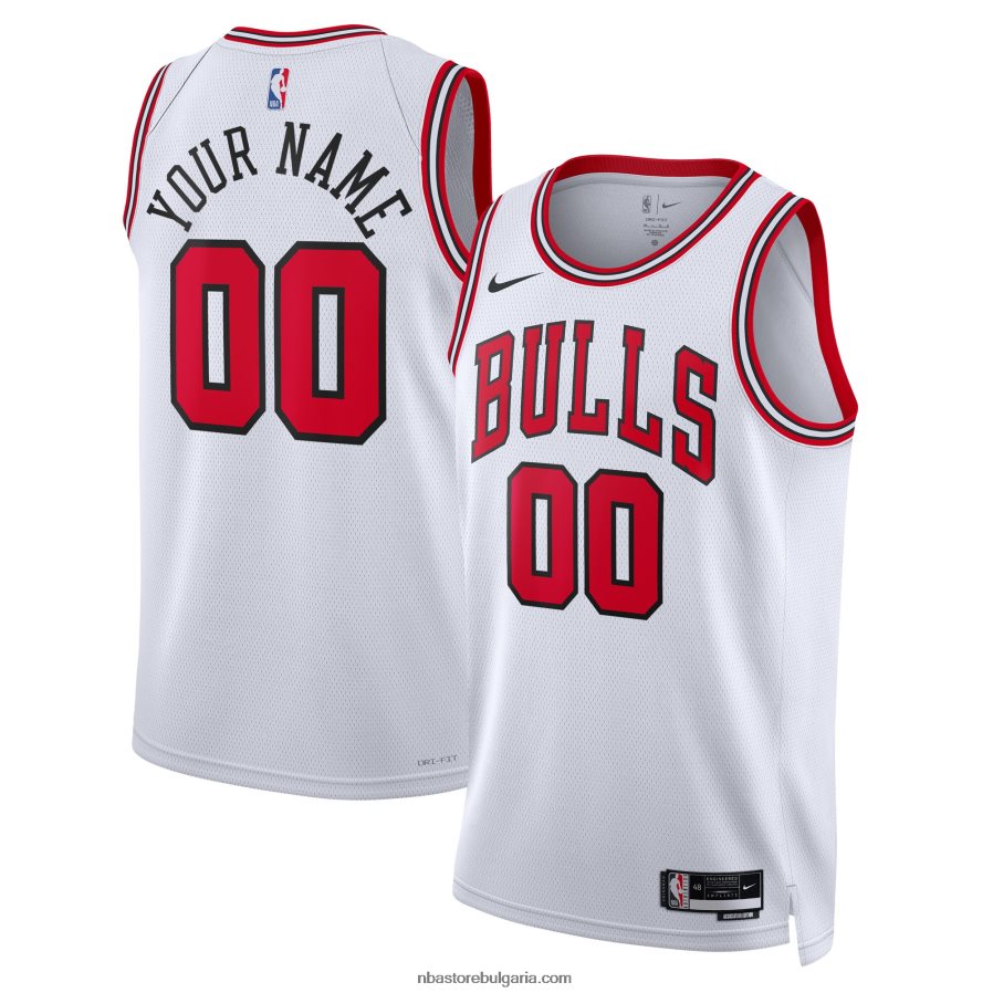 NBA JZ8F021296 chicago bulls nike white swingman по поръчка фланелка