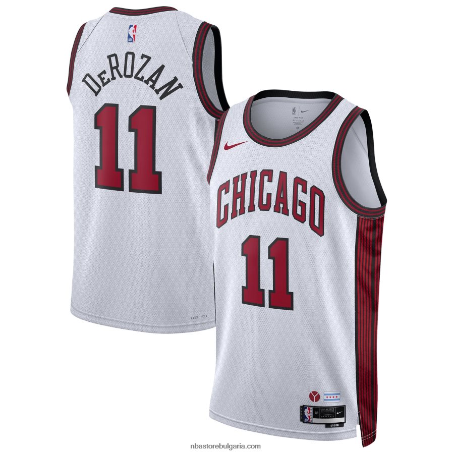 NBA JZ8F02247 chicago bulls demar derozan nike бяла фланелка swingman