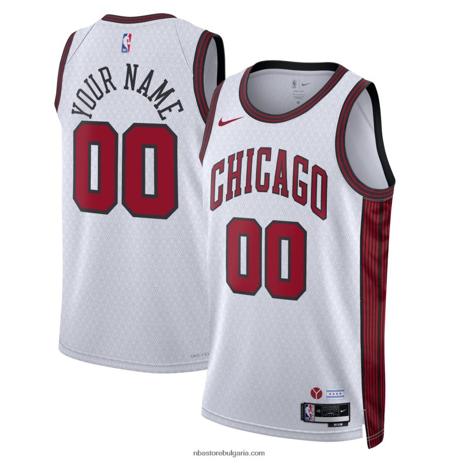NBA JZ8F02335 chicago bulls nike white swingman по поръчка фланелка