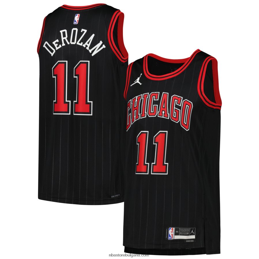 NBA JZ8F0245 chicago bulls demar derozan jordan black swingman фланелка