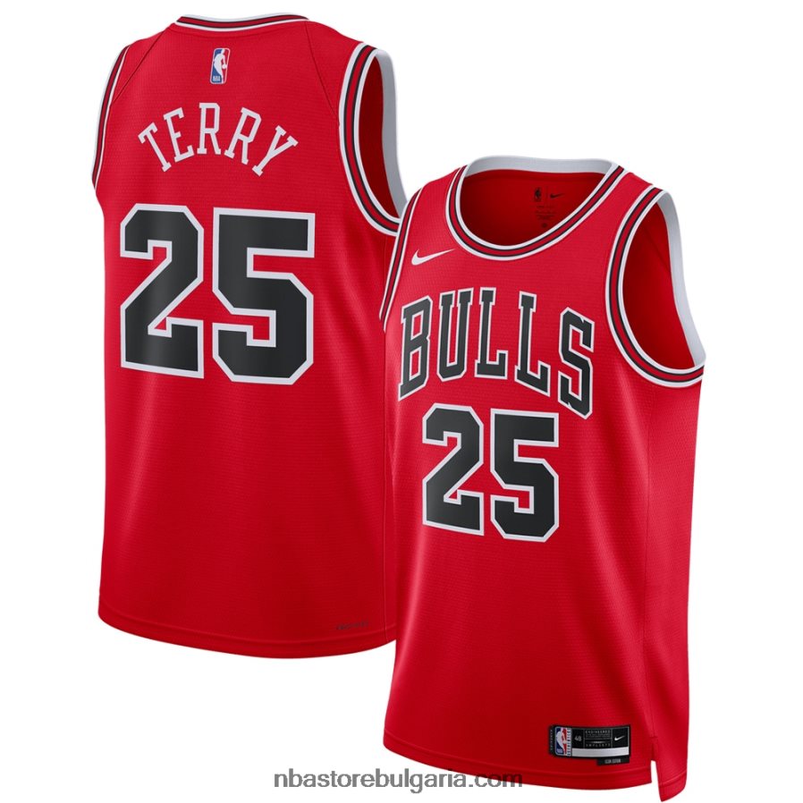 NBA JZ8F024914 chicago bulls dalen terry nike red draft първия кръг избор суингмен фланелка