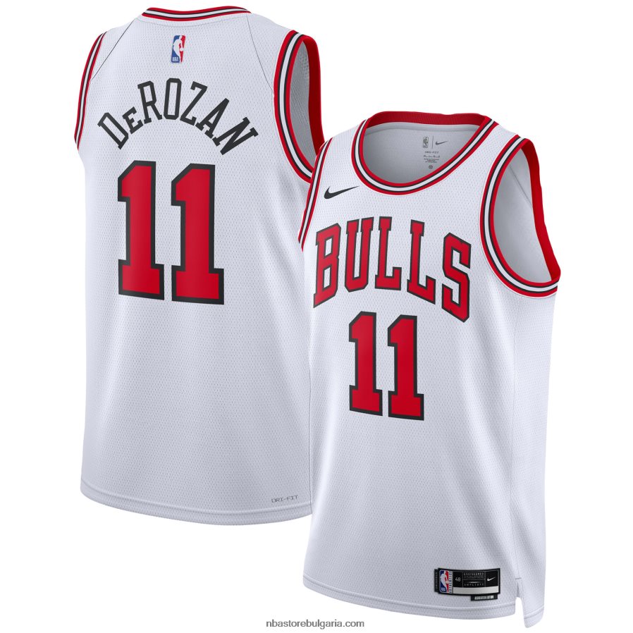 NBA JZ8F025517 chicago bulls demar derozan nike бяла фланелка swingman