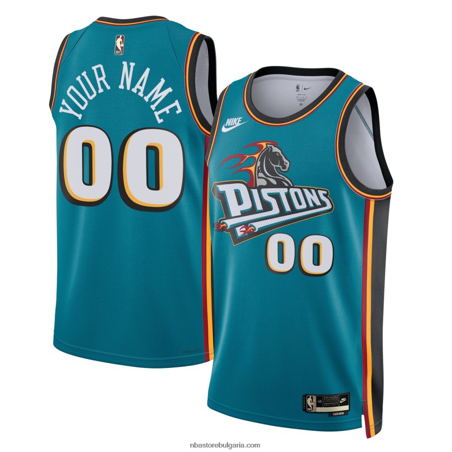 NBA JZ8F02116 detroit pistons nike teal custom swingman jersey