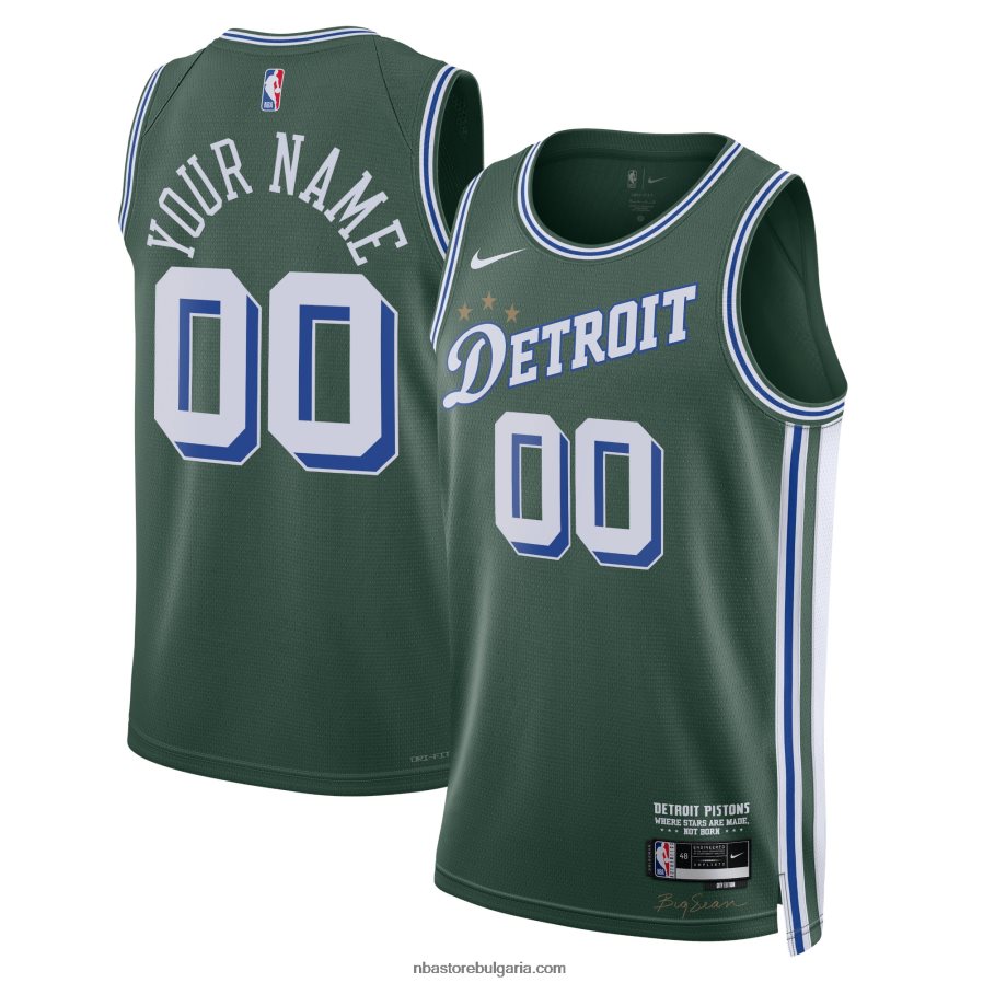 NBA JZ8F022143 detroit pistons nike green swingman по поръчка фланелка