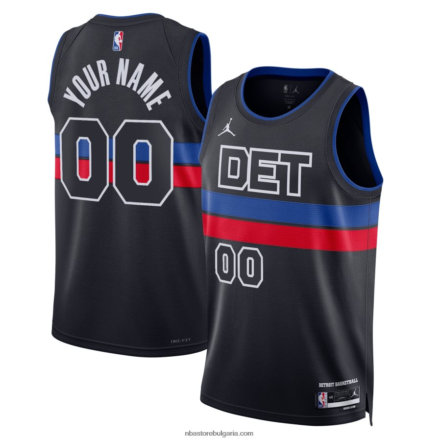 NBA JZ8F02786 detroit pistons jordan brand blue swingman фланелка по поръчка