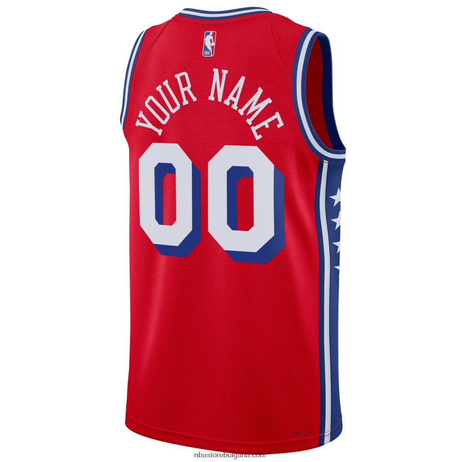 NBA JZ8F022429 philadelphia 76ers jordan brand red swingman по поръчка фланелка