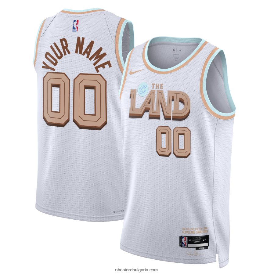 NBA JZ8F024255 cleveland cavaliers nike бяла фланелка swingman по поръчка