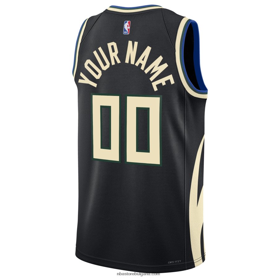 NBA JZ8F023044 milwaukee bucks jordan brand black swingman фланелка по поръчка