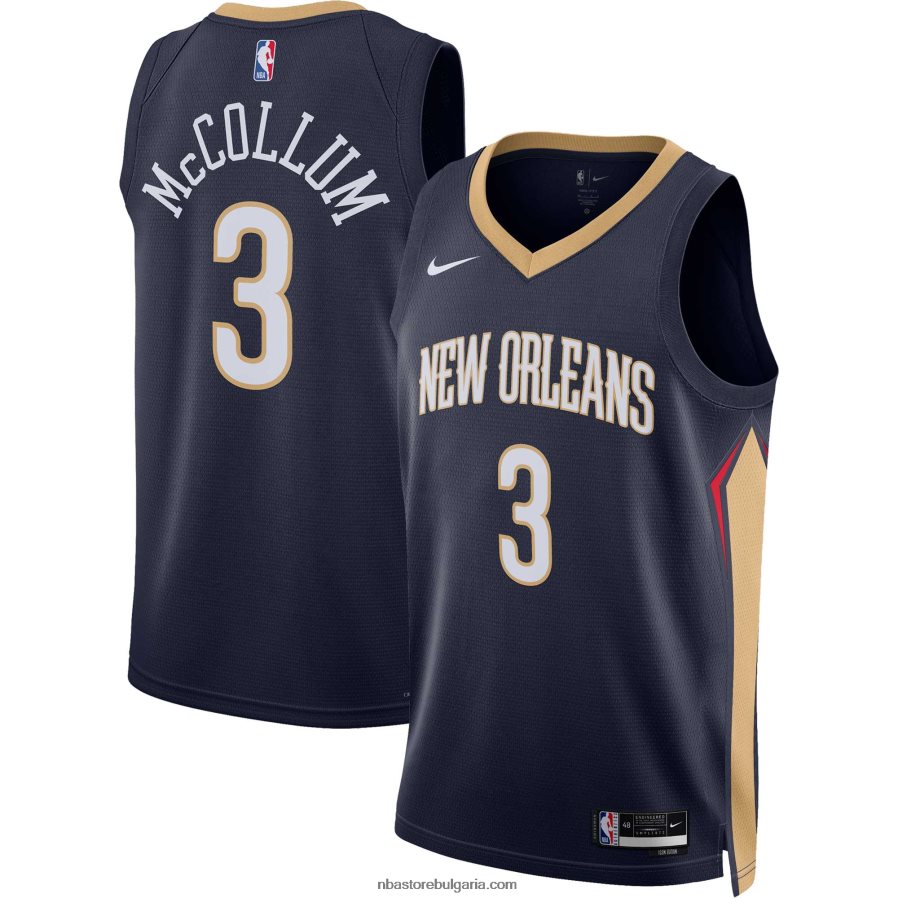 NBA JZ8F0210780 New Orleans Pelicans c.j. mccollum nike navy swingman трико