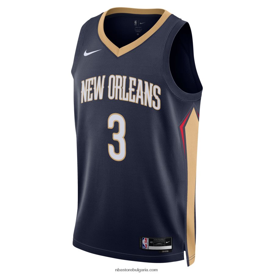 NBA JZ8F0210780 New Orleans Pelicans c.j. mccollum nike navy swingman трико