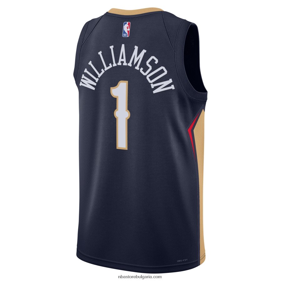 NBA JZ8F0211036 new orleans pelicans zion williamson nike navy swingman jersey