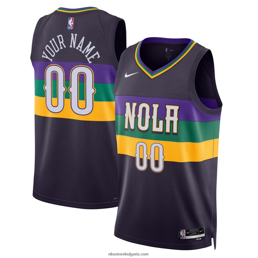 NBA JZ8F02289 New Orleans Pelicans nike purple swingman по поръчка фланелка