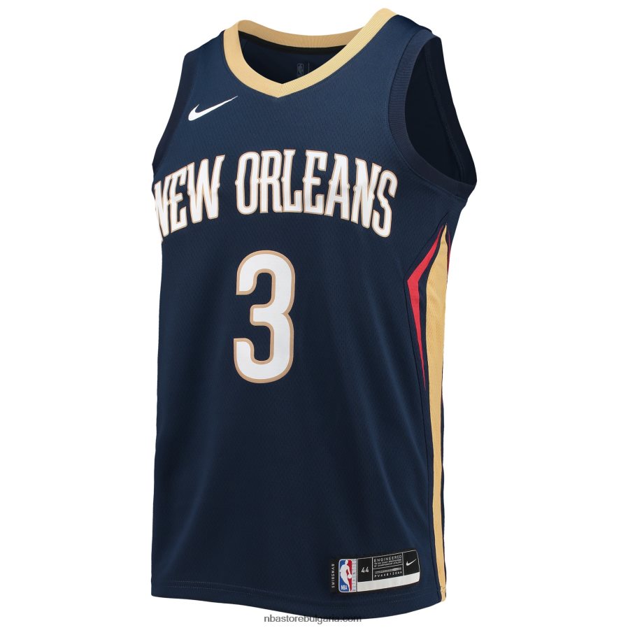NBA JZ8F026936 New Orleans Pelicans c.j. mccollum nike navy swingman трико