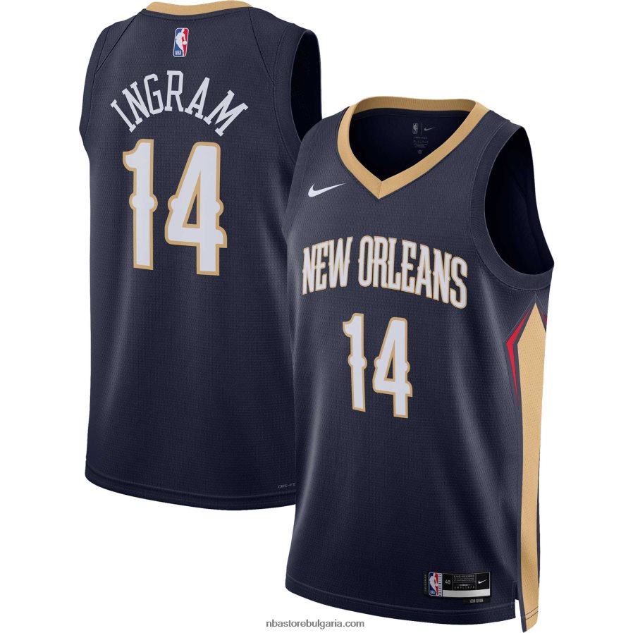 NBA JZ8F028621 New Orleans Pelicans Brandon Ingram Nike Navy Swingman Jersey