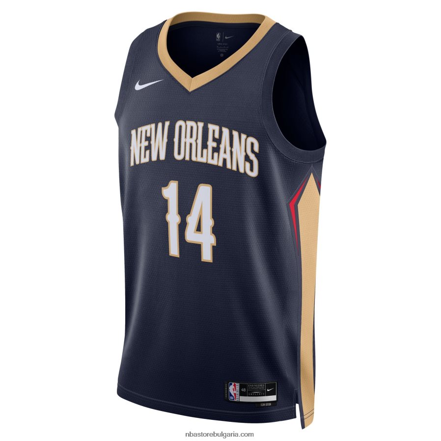 NBA JZ8F028621 New Orleans Pelicans Brandon Ingram Nike Navy Swingman Jersey