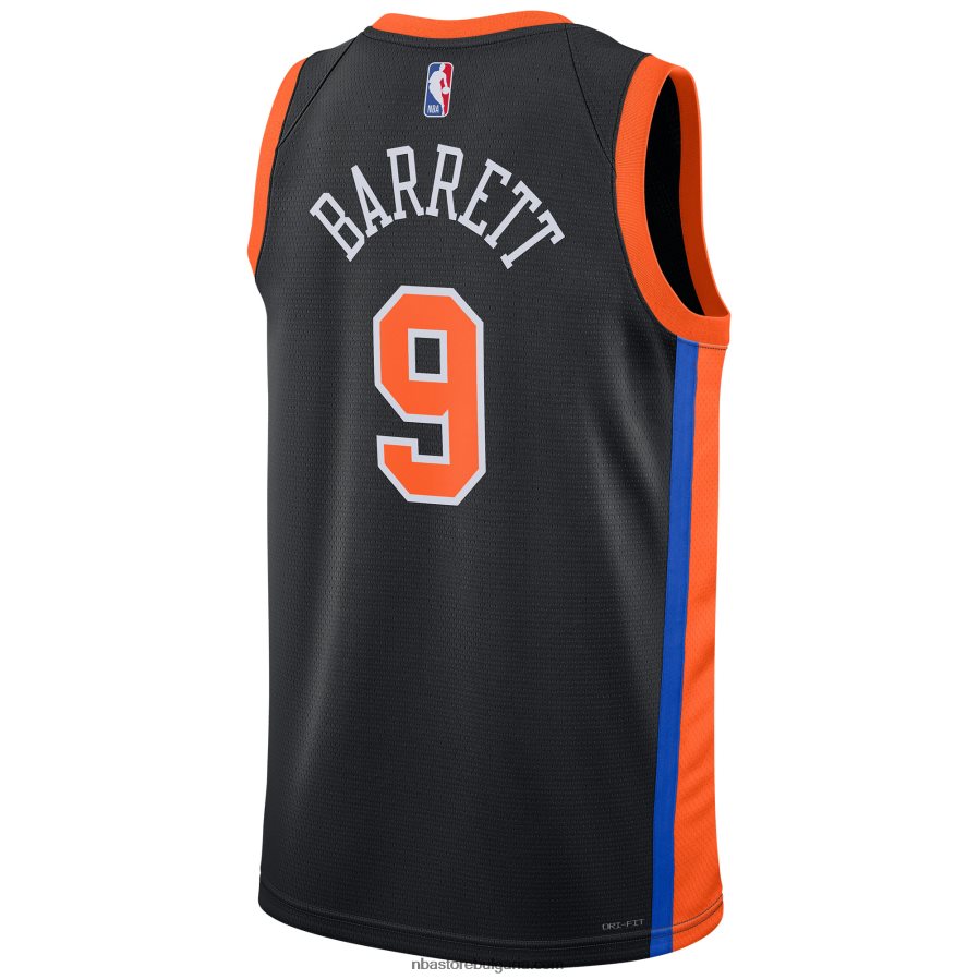NBA JZ8F02193 new york knicks rj barrett nike черна фланелка swingman