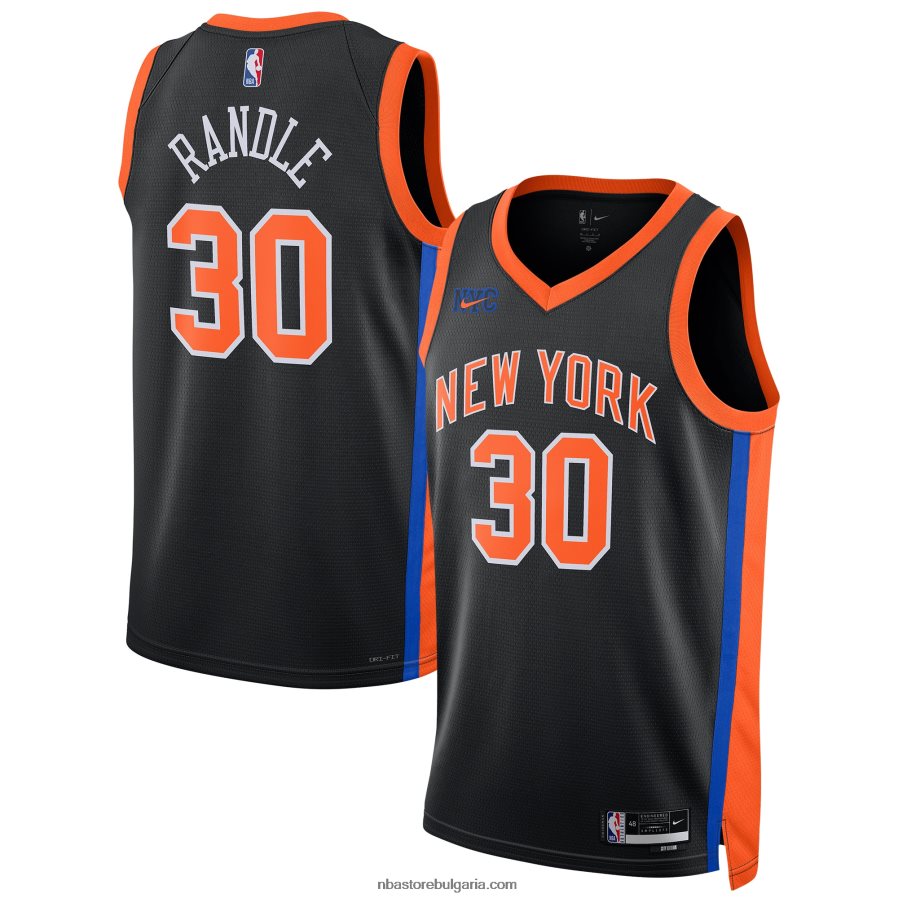 NBA JZ8F02551 Ню Йорк Никс Джулиус Рандъл Черна фланелка Nike Swingman