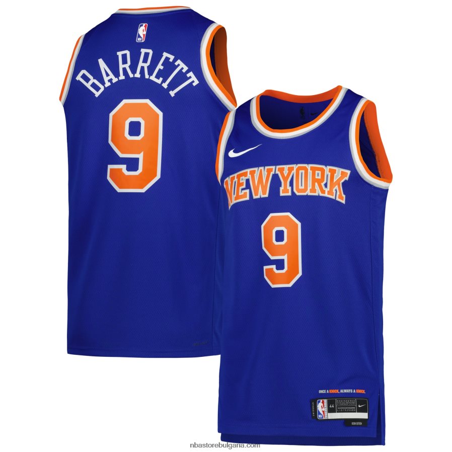 NBA JZ8F02814 new york knicks rj barrett nike blue swingman jersey