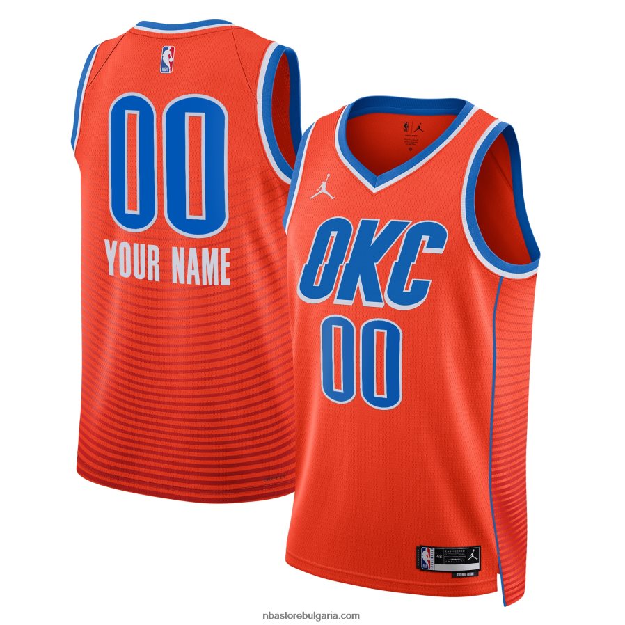 NBA JZ8F022658 oklahoma city thunder jordan brand orange swingman фланелка по поръчка
