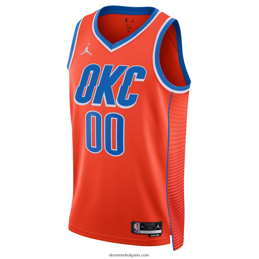 NBA JZ8F022658 oklahoma city thunder jordan brand orange swingman фланелка по поръчка