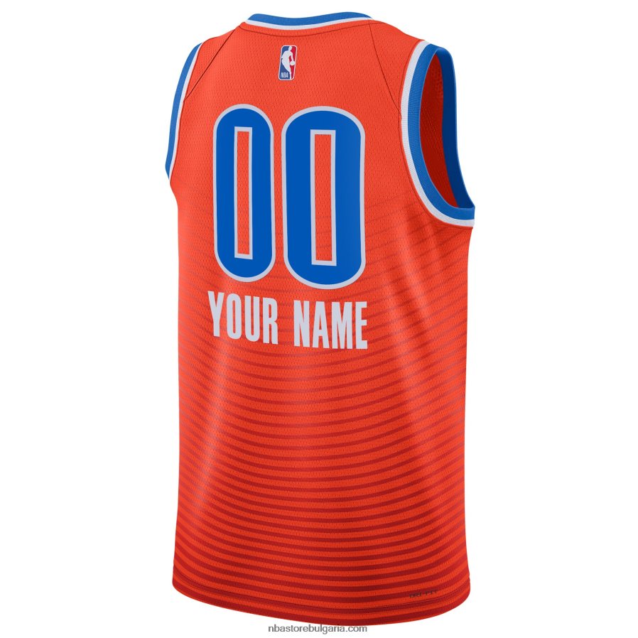 NBA JZ8F022658 oklahoma city thunder jordan brand orange swingman фланелка по поръчка