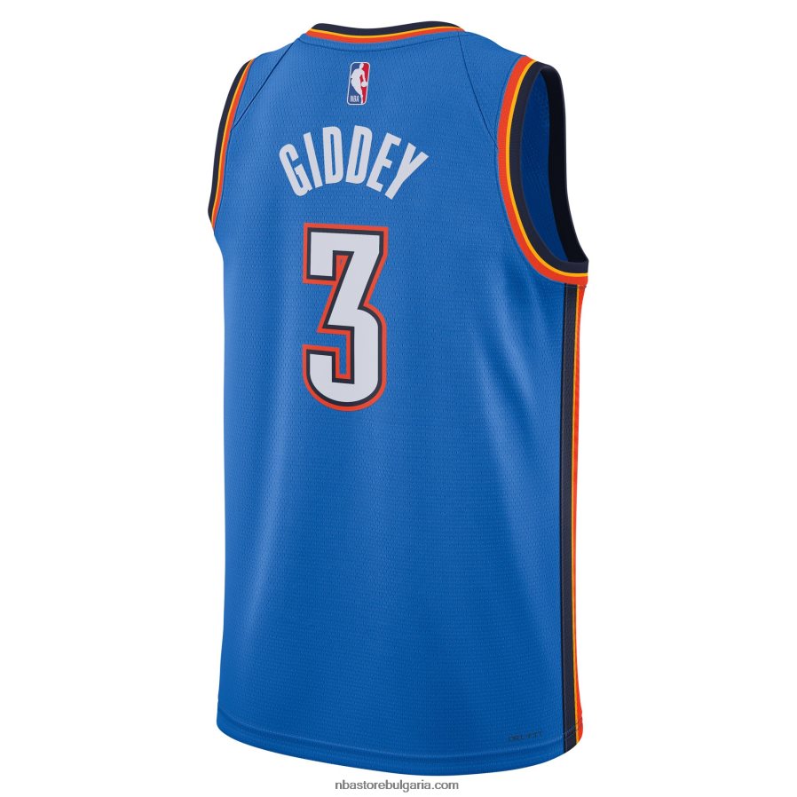NBA JZ8F025882 oklahoma city thunder josh giddey nike blue swingman jersey