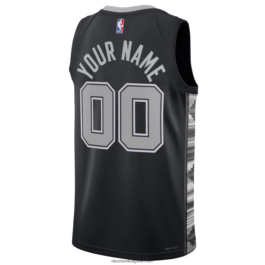 NBA JZ8F025481 san antonio spurs jordan brand black swingman фланелка по поръчка