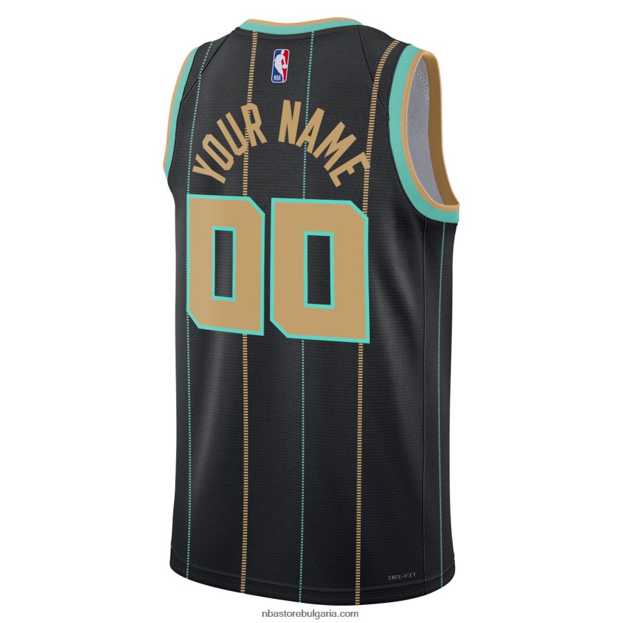 NBA JZ8F022776 charlotte hornets jordan brand black swingman фланелка по поръчка