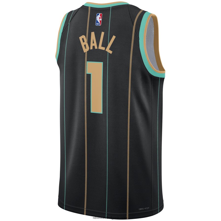 NBA JZ8F0277 charlotte hornets lamelo ball jordan brand black swingman фланелка