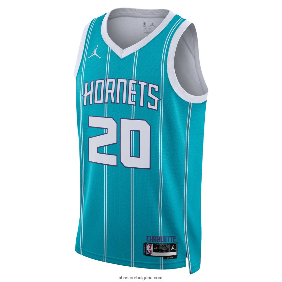 NBA JZ8F028559 charlotte hornets gordon hayward nike teal swingman фланелка