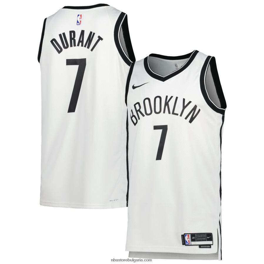 NBA JZ8F021127 бруклин нетс кевин дюрант nike бяла фланелка swingman