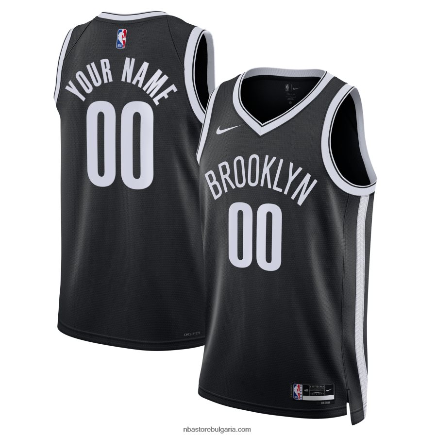 NBA JZ8F026244 Brooklyn Nets nike black swingman по поръчка фланелка