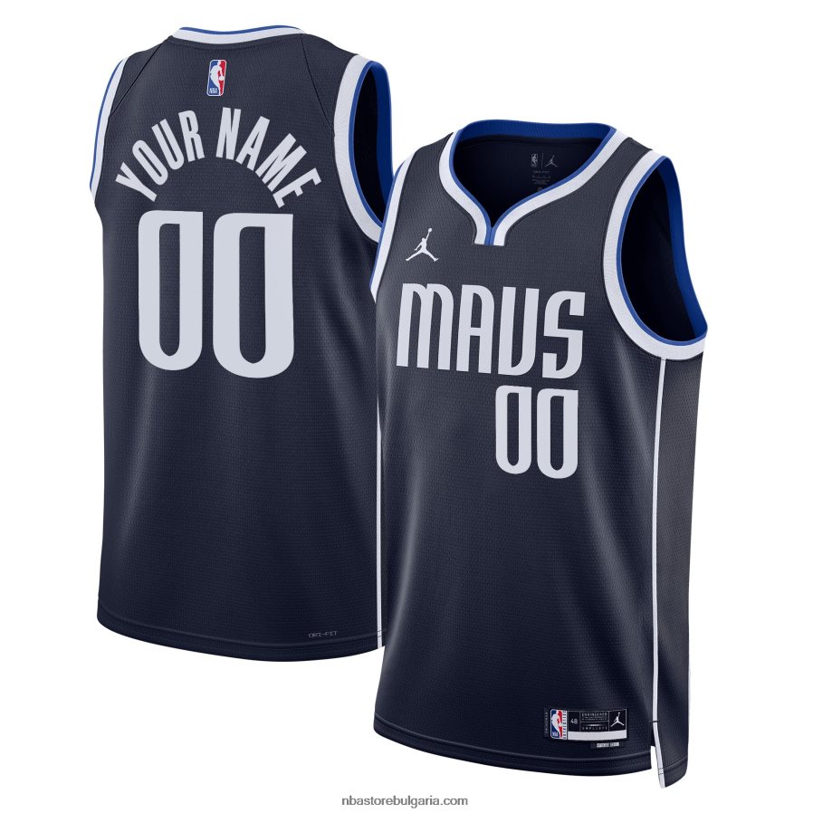 NBA JZ8F022992 dallas mavericks jordan brand navy swingman фланелка по поръчка