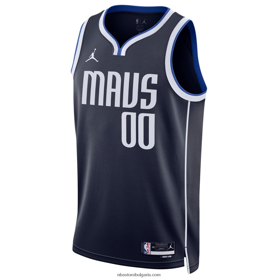 NBA JZ8F022992 dallas mavericks jordan brand navy swingman фланелка по поръчка