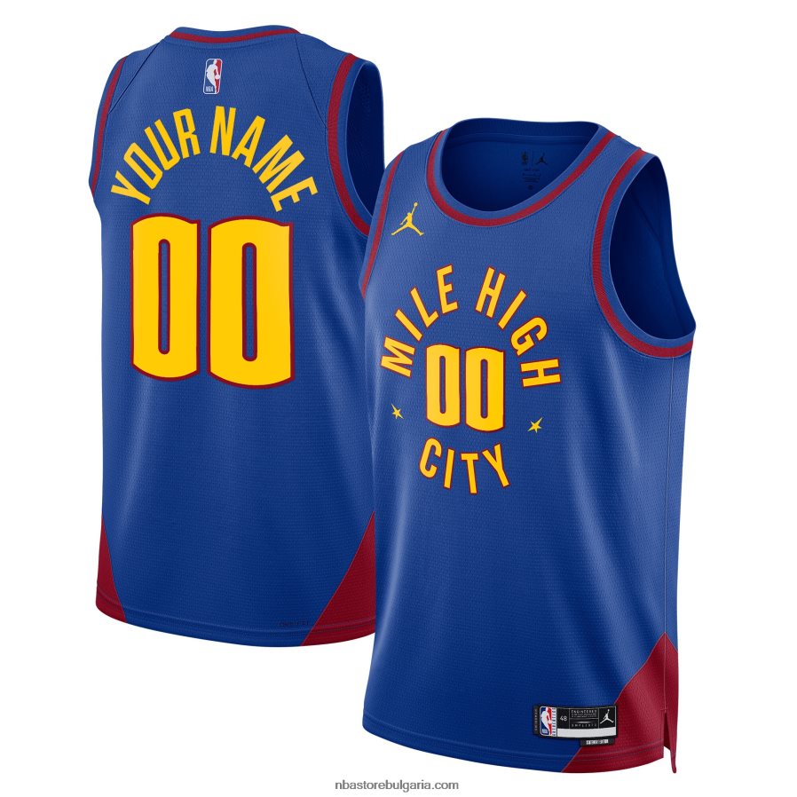 NBA JZ8F021215 denver nuggets jordan brand blue swingman фланелка по поръчка