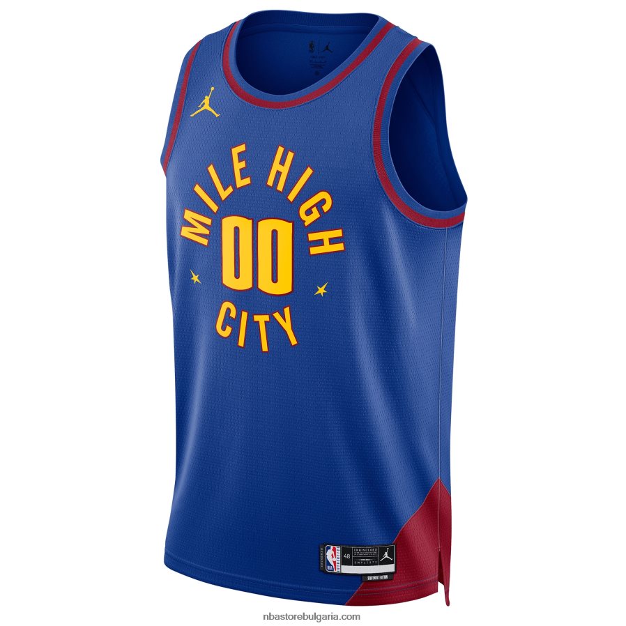 NBA JZ8F021215 denver nuggets jordan brand blue swingman фланелка по поръчка