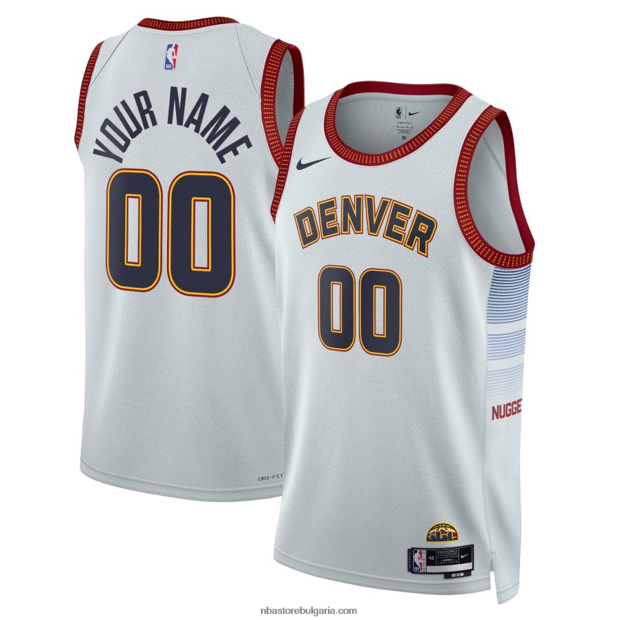 NBA JZ8F024803 denver nuggets nike grey swingman по поръчка фланелка