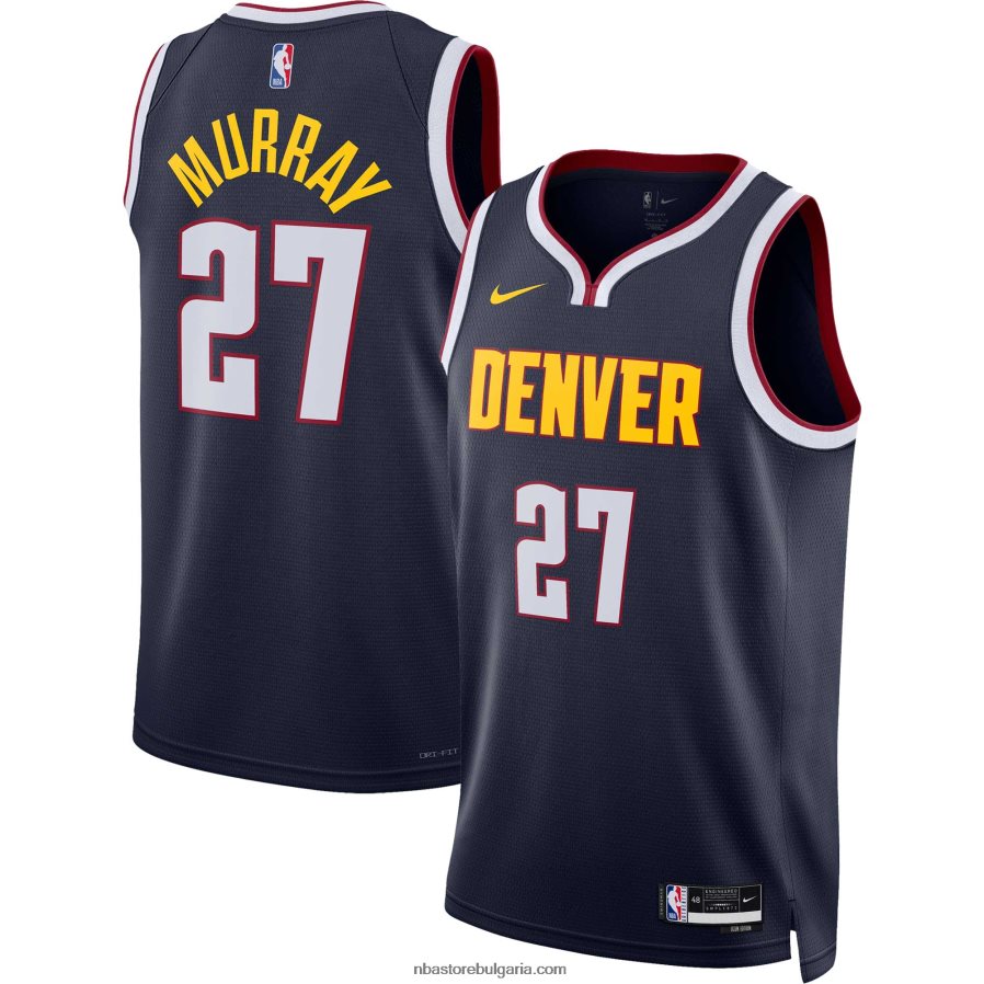 NBA JZ8F025165 Денвър Нъгетс Джамал Мъри Nike Navy Swingman Джърси