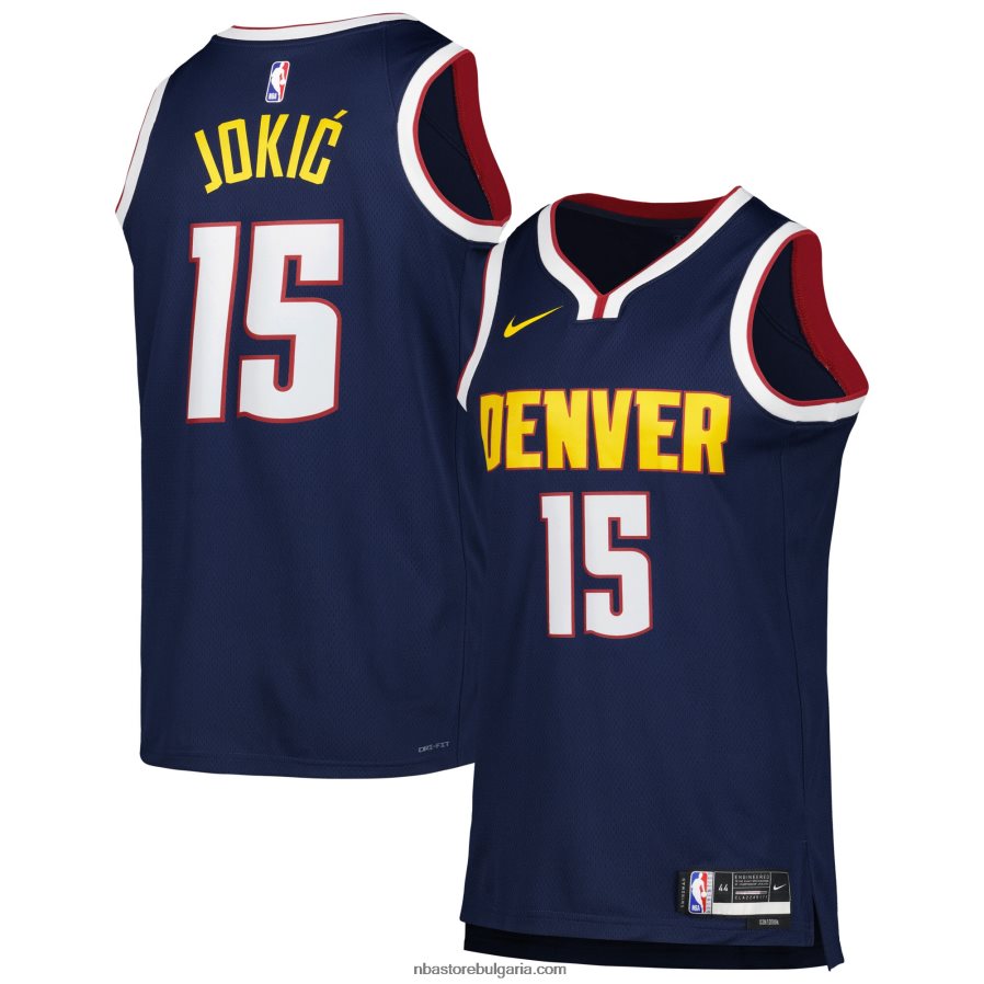 NBA JZ8F0293 denver nuggets nikola jokic nike navy swingman jersey