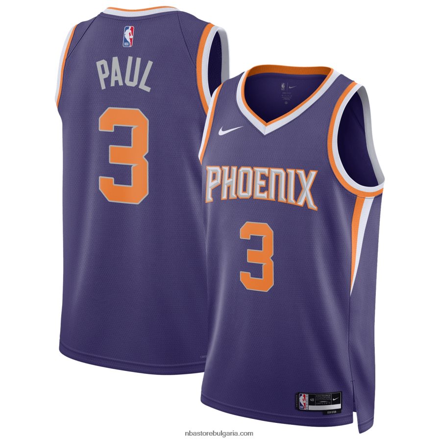 NBA JZ8F0211247 phoenix suns chris paul nike purple swingman потник