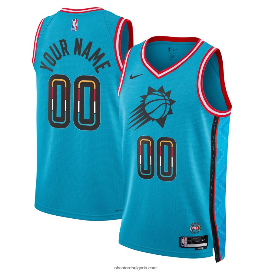 NBA JZ8F02160 phoenix suns nike turquoise swingman фланелка по поръчка