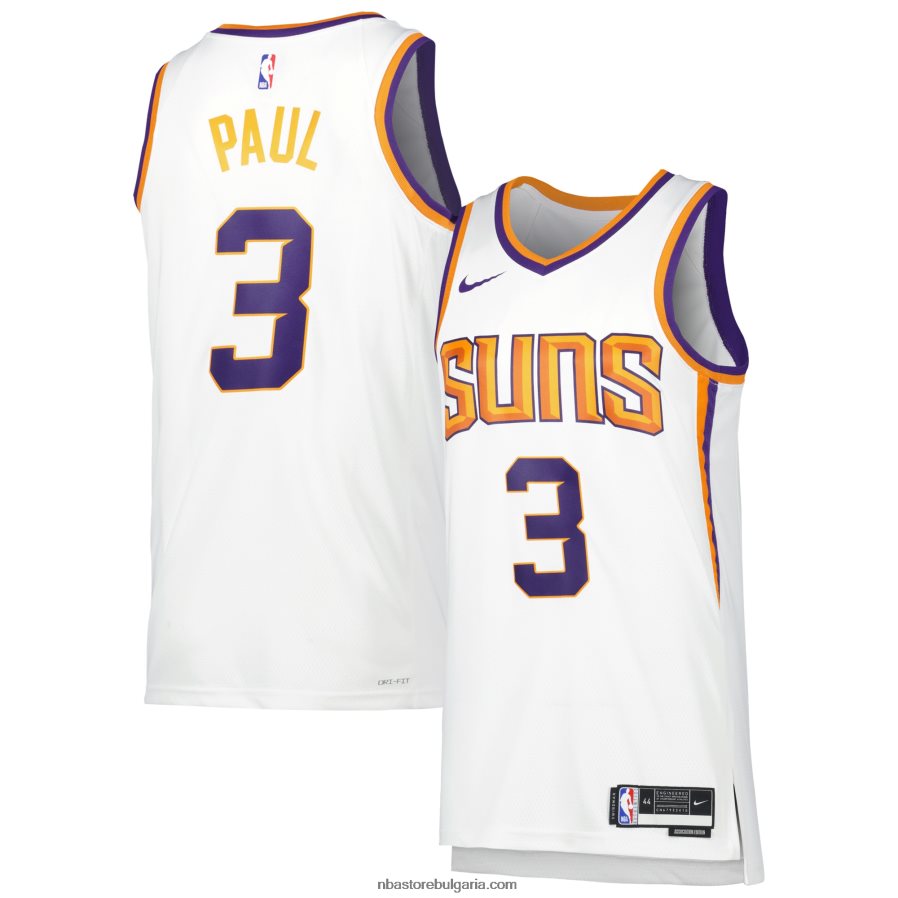 NBA JZ8F024831 phoenix suns chris paul nike бяла фланелка swingman